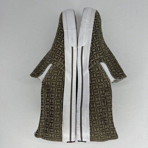 Tommy Hilfiger Gold Lebriz Canvas Slip On Loafers Womens Size 8 Casual Shoes - Picture 6 of 9